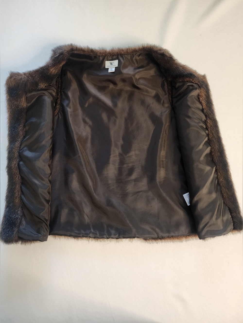 Vintage Worthingon Faux Fur Chocolate Brown Vest Like New Size Med Soft Festival - Picture 8 of 11